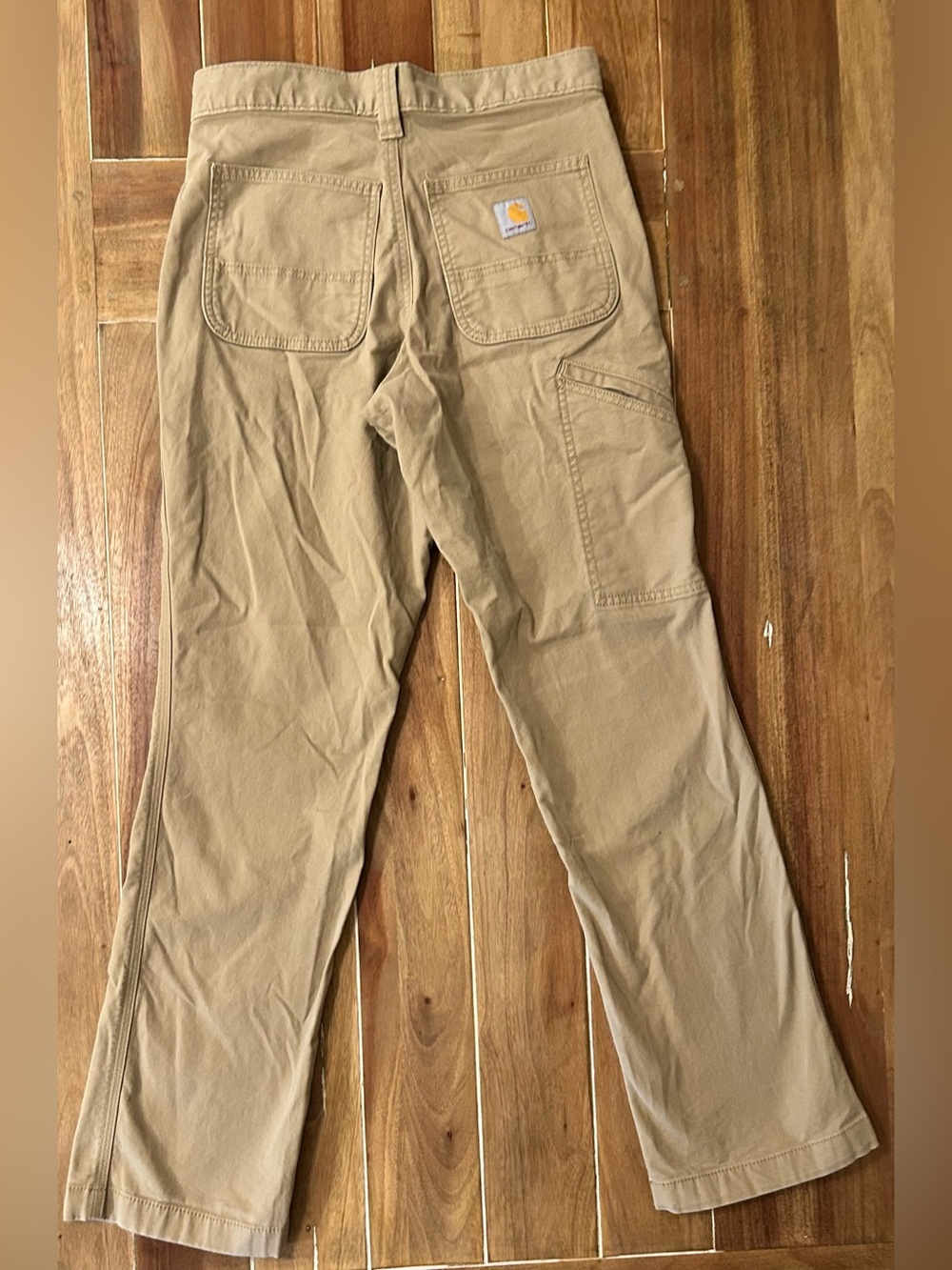 Carhartt Rugged Flex Relaxed Fit Canvas Work Pants Tan Khaki BN2291-M 28x32 - Picture 6 of 8